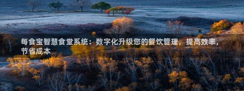 kb88凯时会员登录：每食宝智慧食堂系统：数字化升级您的餐饮